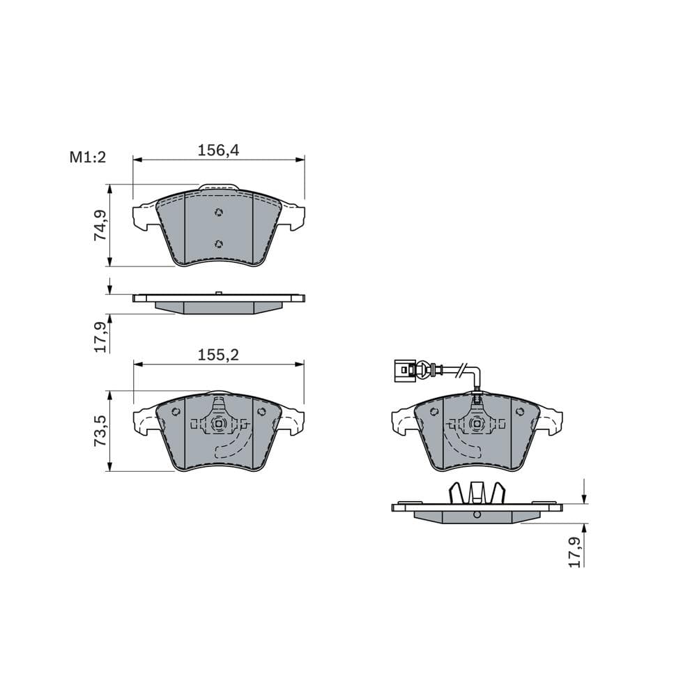 Set placute frana disc BOSCH 0 986 494 107