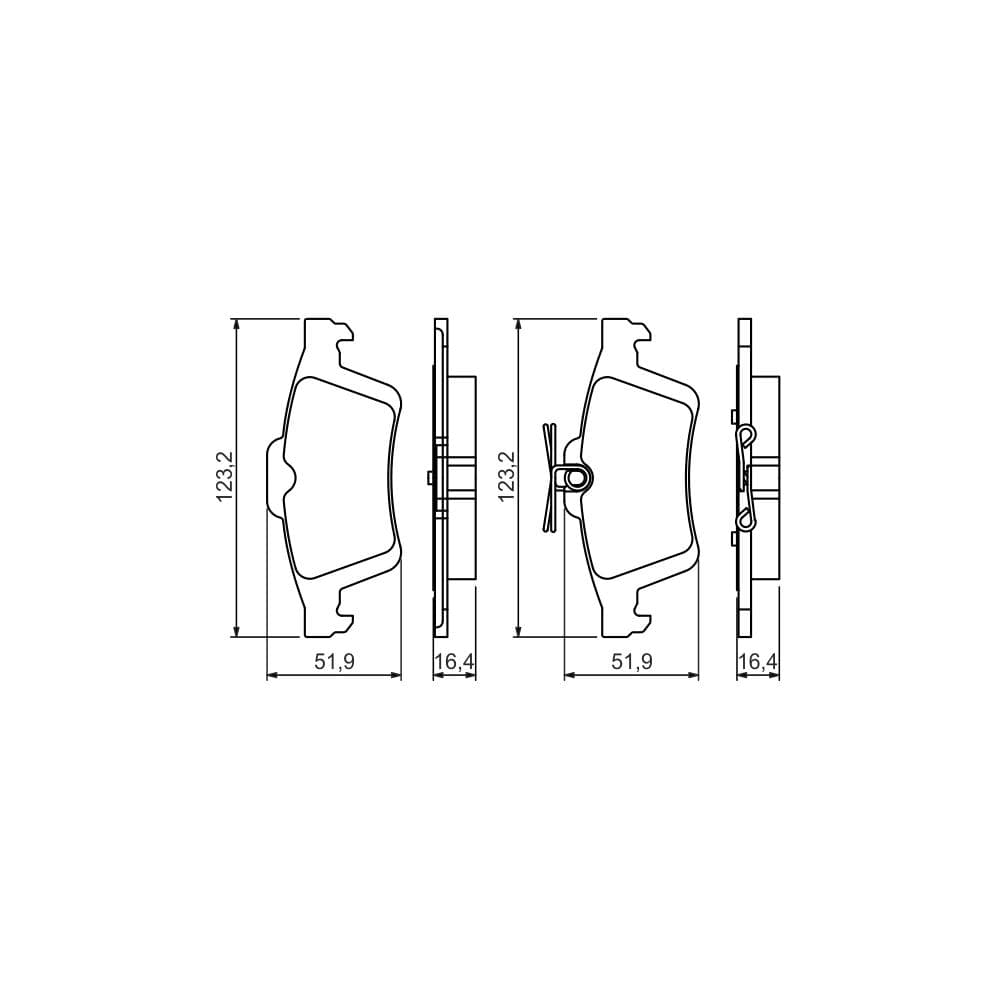 Set placute frana disc BOSCH 0 986 494 528