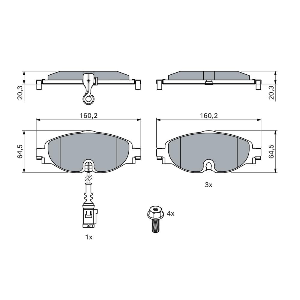 Set placute frana disc BOSCH 0 986 494 660