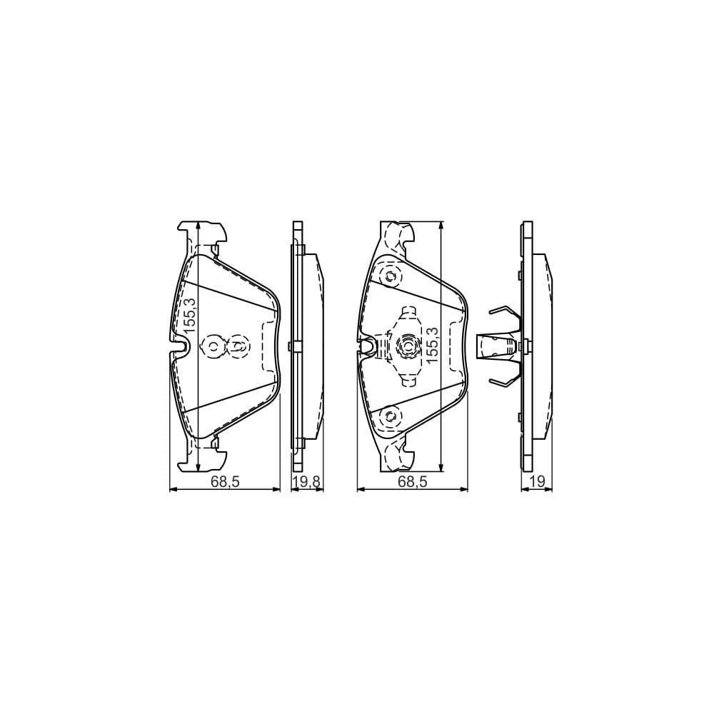 Set placute frana disc BOSCH 0 986 494 549