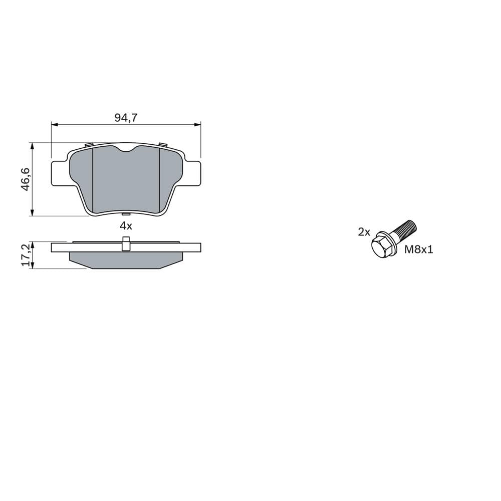 Set placute frana disc BOSCH 0 986 494 099