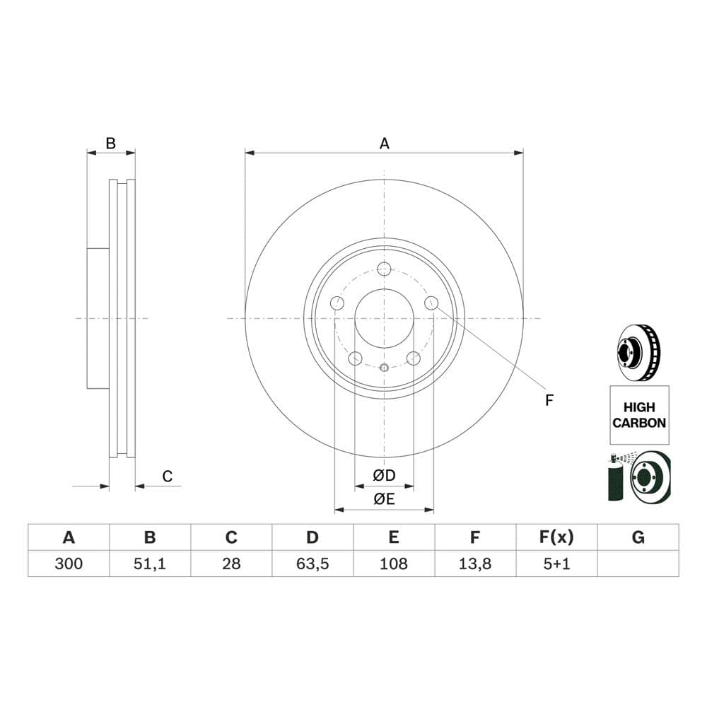 Disc frana BOSCH 0 986 479 D85