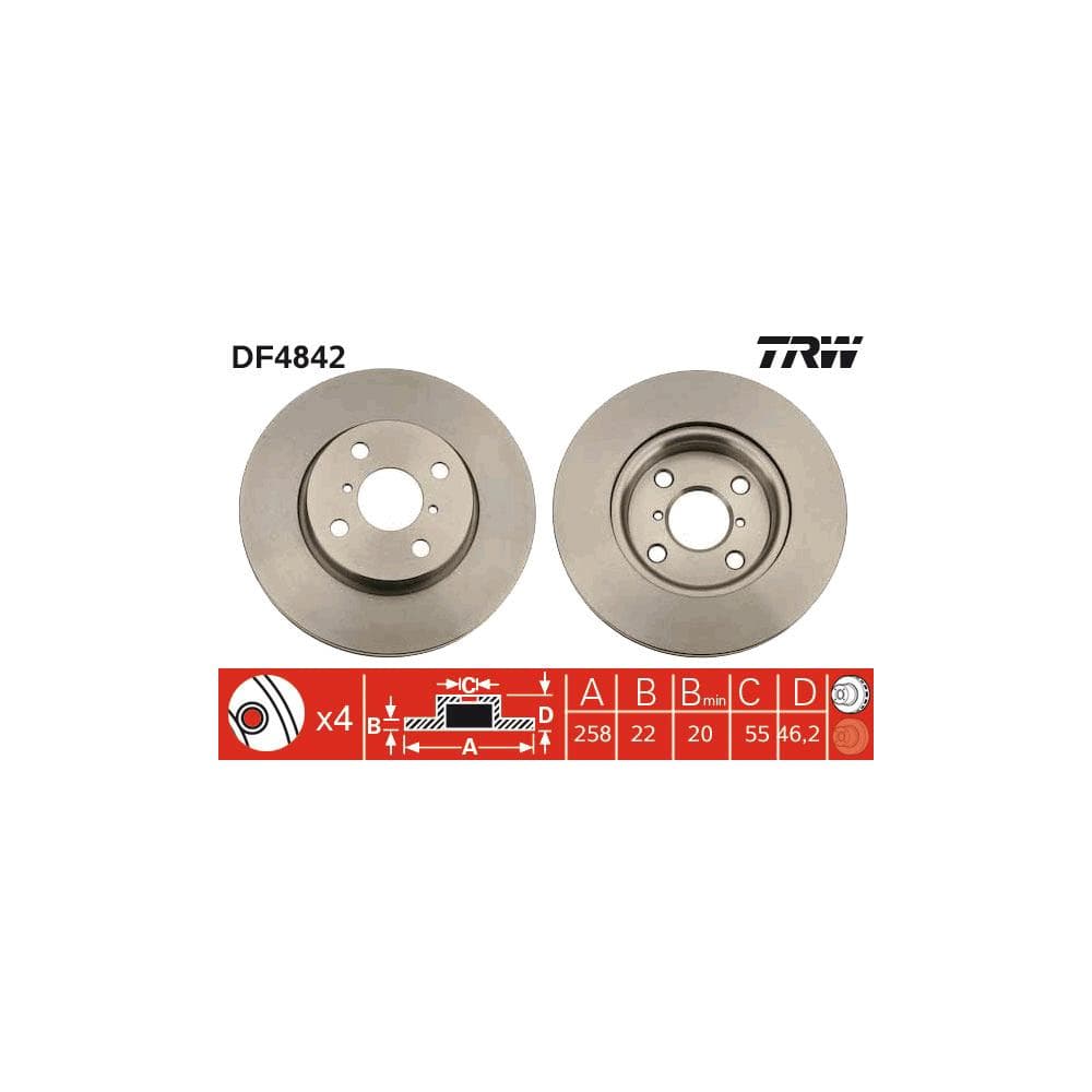 Disc frana TRW DF4842