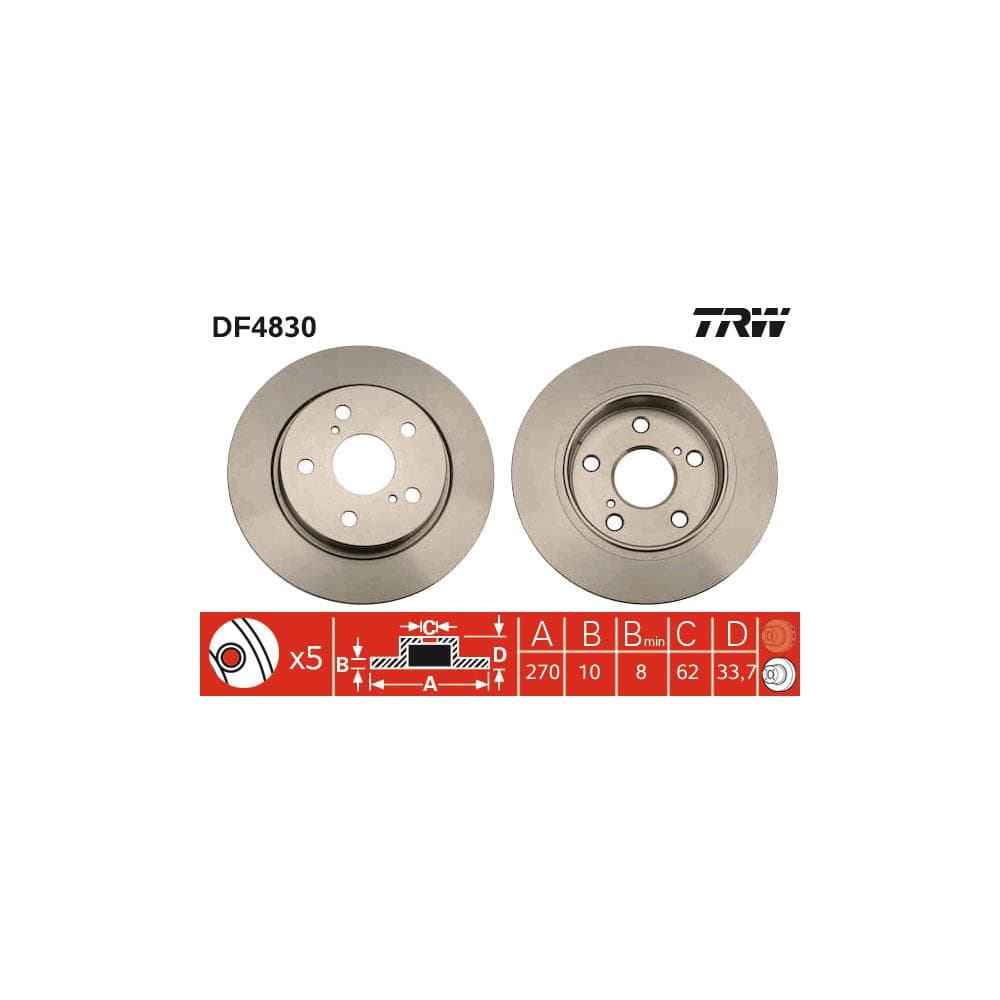 Disc frana TRW DF4830