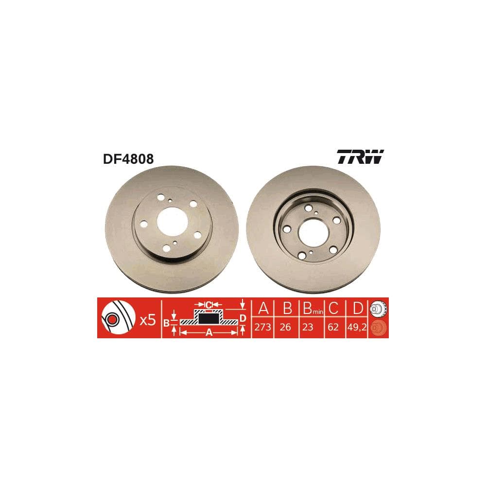 Disc frana TRW DF4808