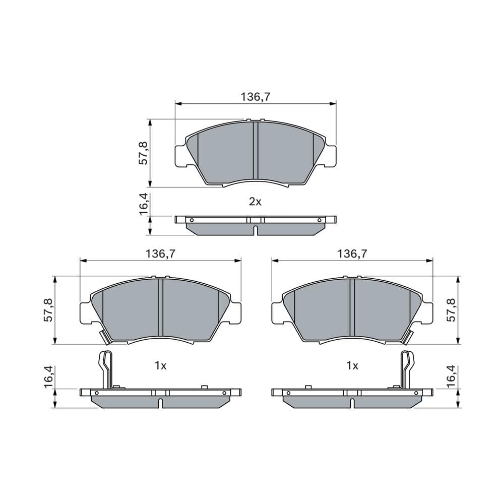 Set placute frana disc BOSCH 0 986 461 759