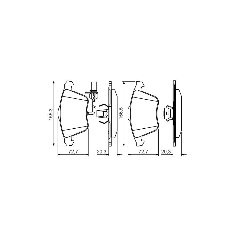 Set placute frana disc BOSCH 0 986 495 272