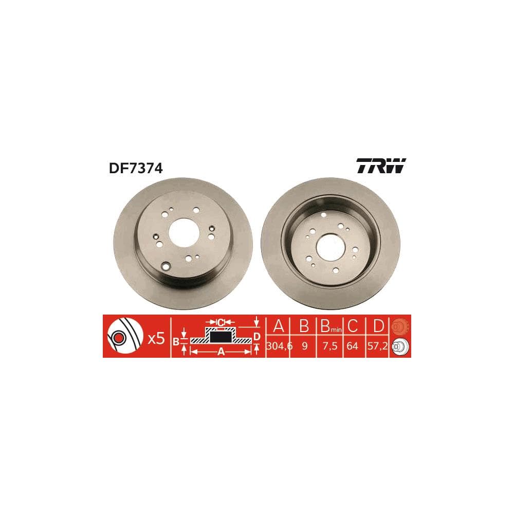 Disc frana TRW DF7374