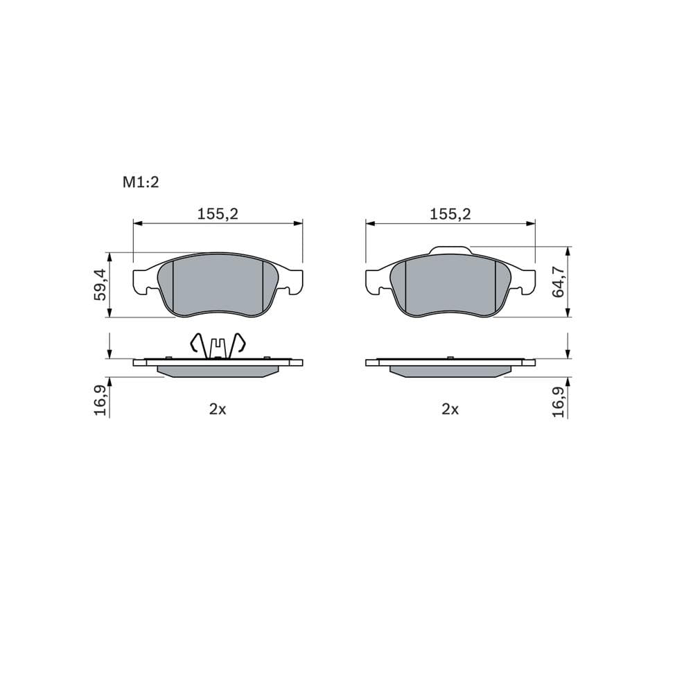 Set placute frana disc BOSCH 0 986 494 441