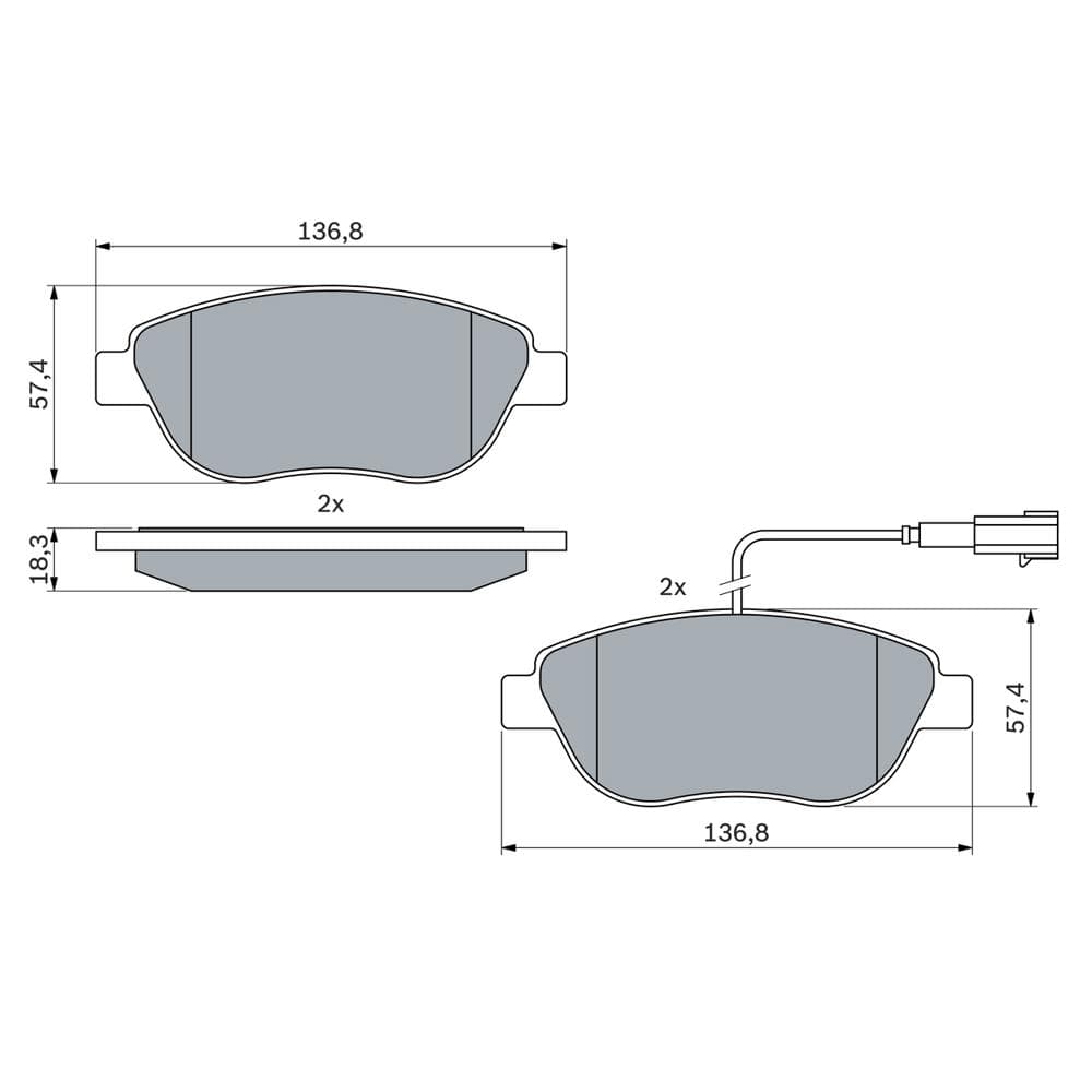 Set placute frana disc BOSCH 0 986 494 464