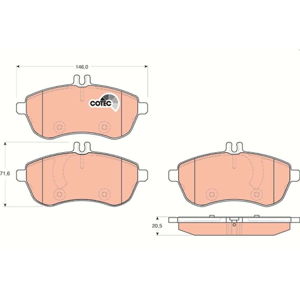 Set placute frana disc TRW GDB1736
