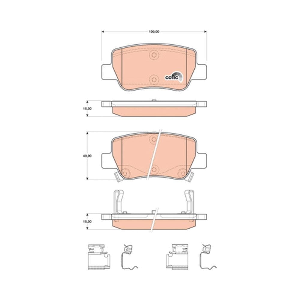 Set placute frana disc TRW GDB4175