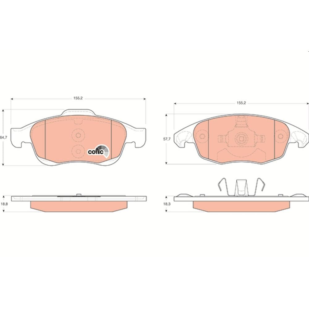 Set placute frana disc TRW GDB1690