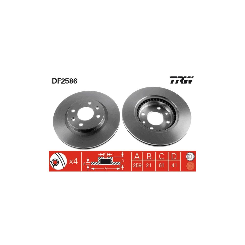 Disc frana TRW DF2586
