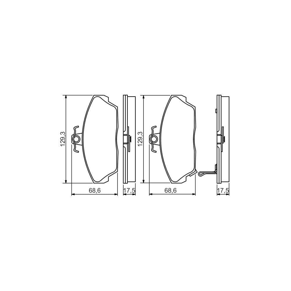 Set placute frana disc BOSCH 0 986 495 233