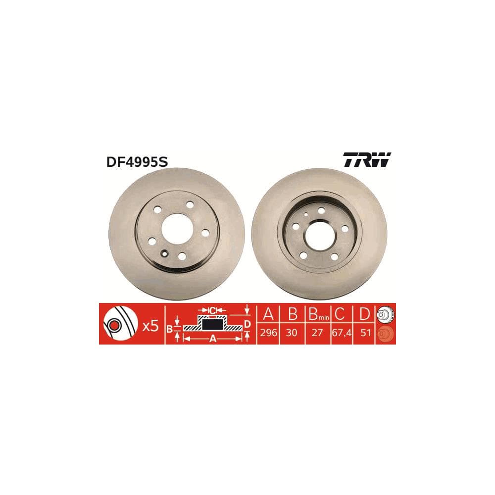 Disc frana TRW DF4995S