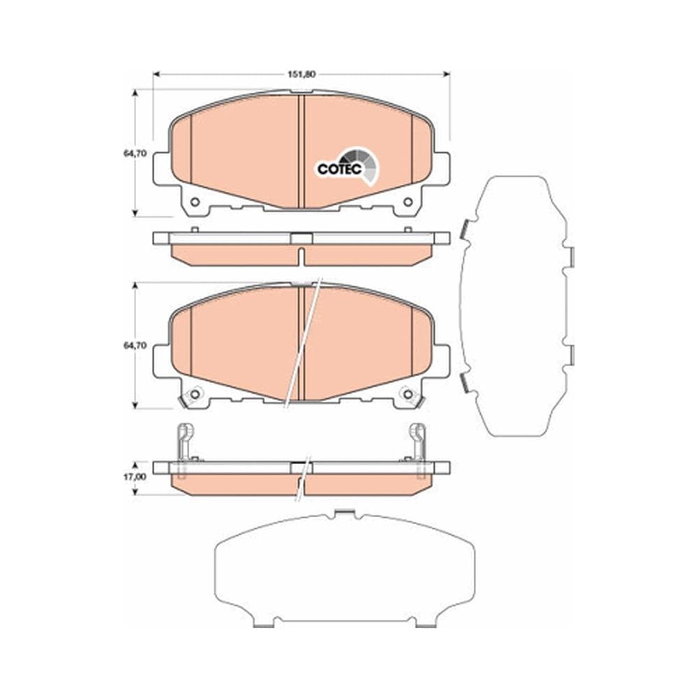 Set placute frana disc TRW GDB3477