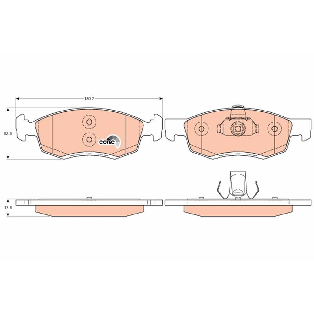 Set placute frana disc TRW GDB1749