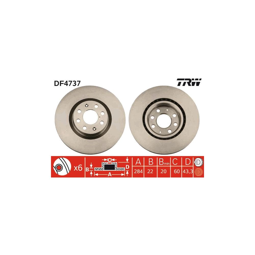Disc frana TRW DF4737
