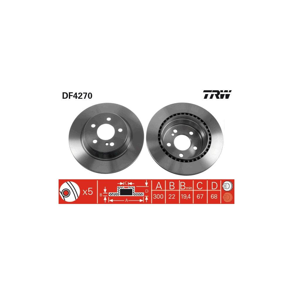 Disc frana TRW DF4270