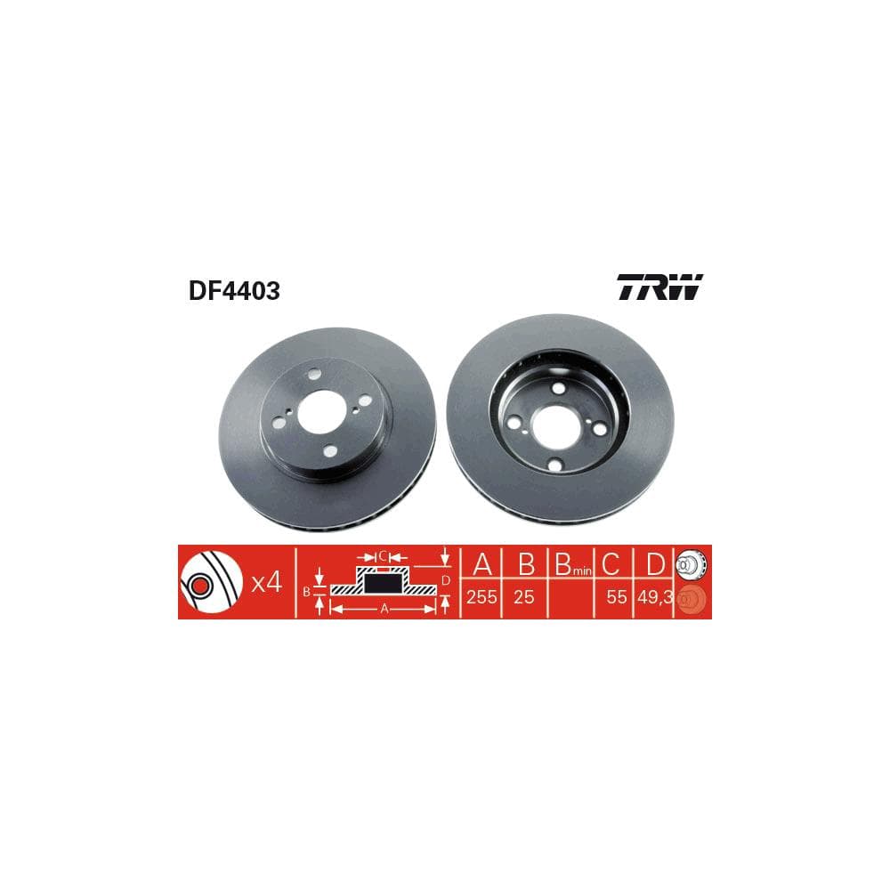 Disc frana TRW DF4403
