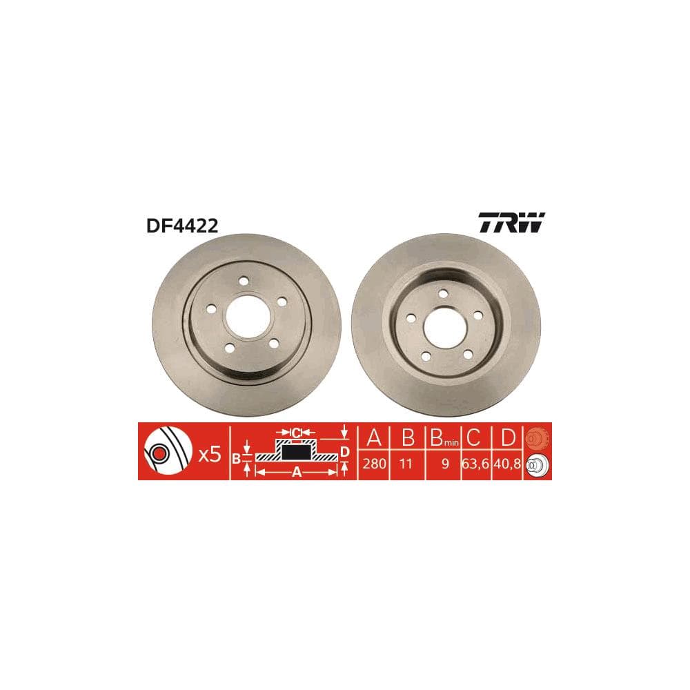Disc frana TRW DF4422