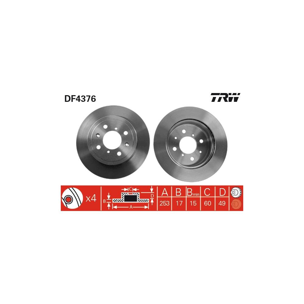 Disc frana TRW DF4376