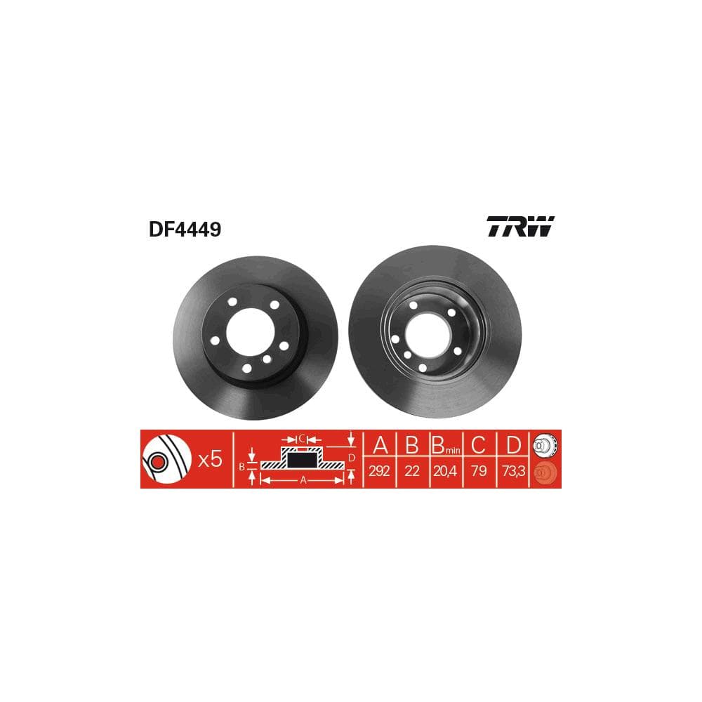 Disc frana TRW DF4449