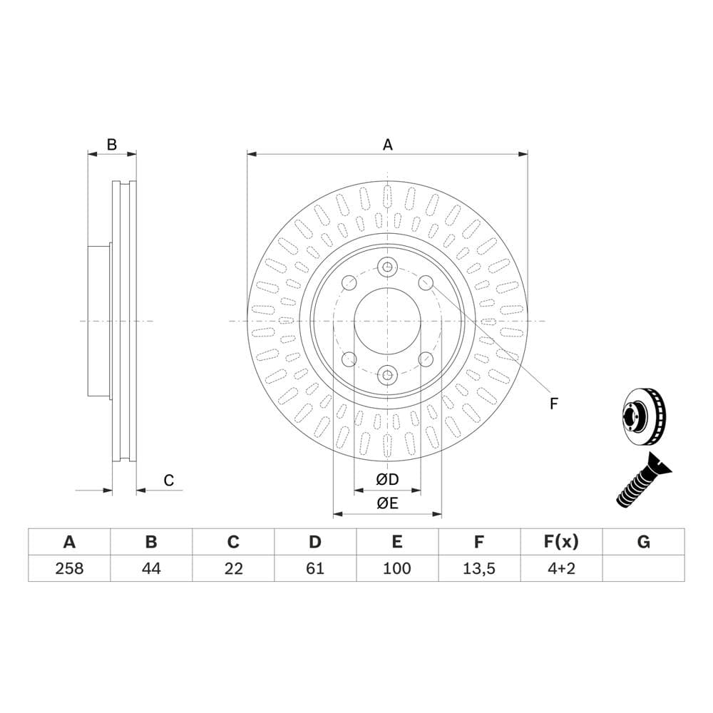 Disc frana BOSCH 0 986 479 A86