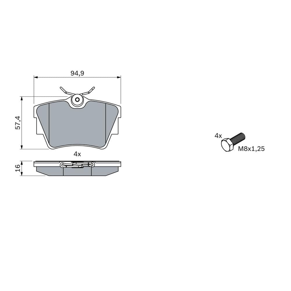 Set placute frana disc BOSCH 0 986 494 040