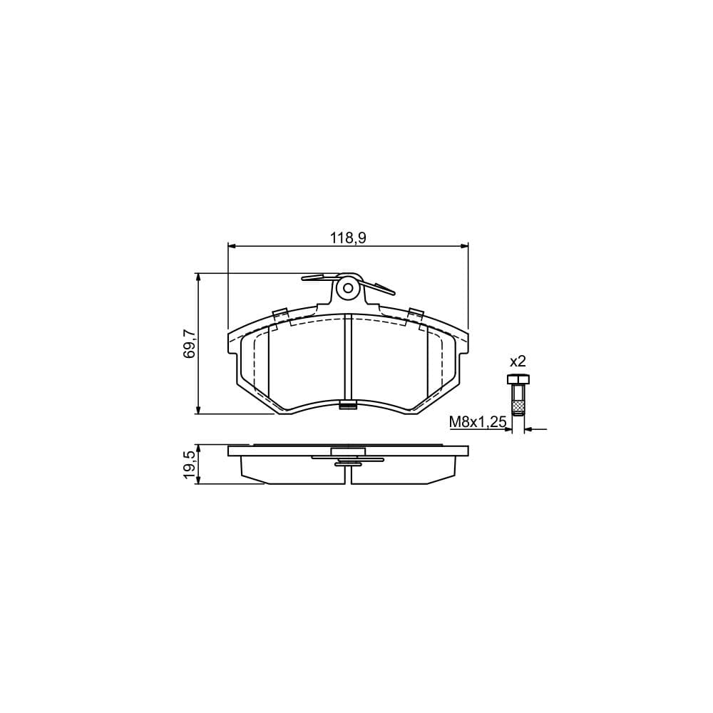 Set placute frana disc BOSCH 0 986 466 700