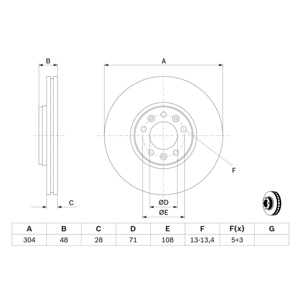 Disc frana BOSCH 0 986 479 C53