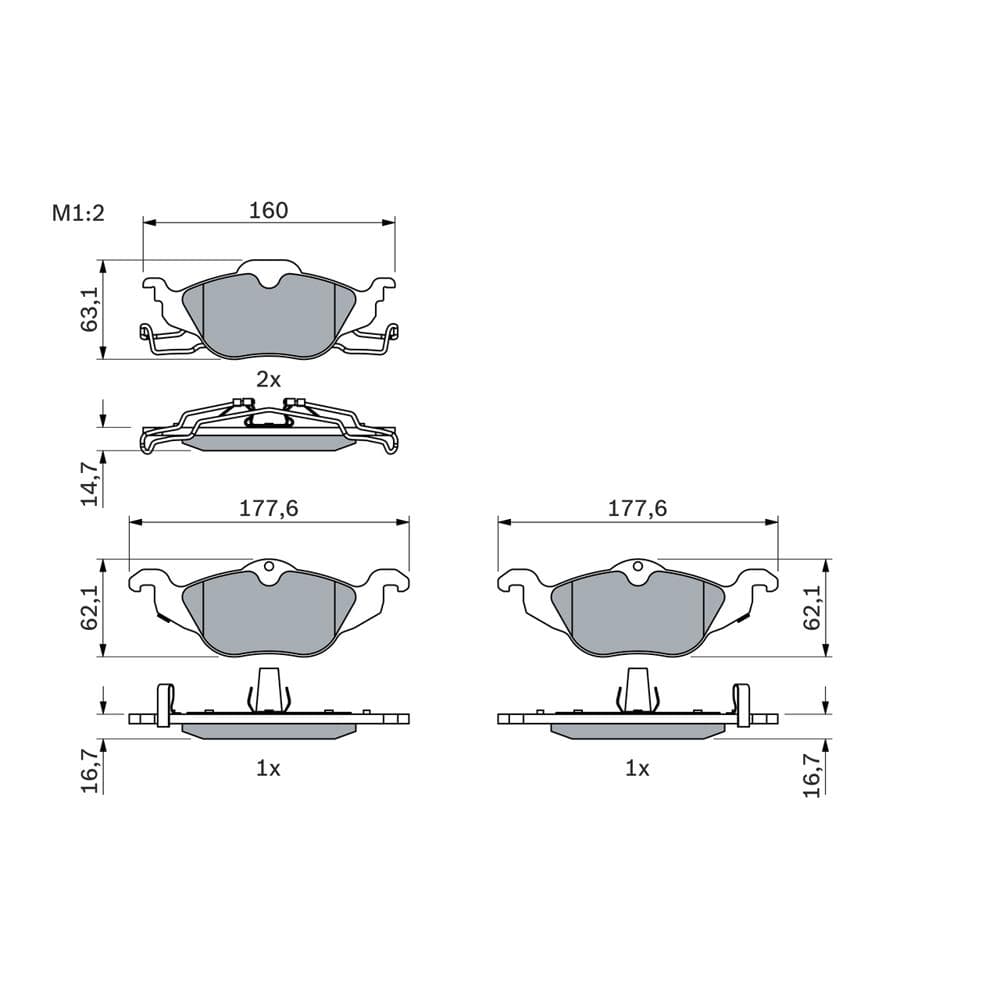 Set placute frana disc BOSCH 0 986 424 456