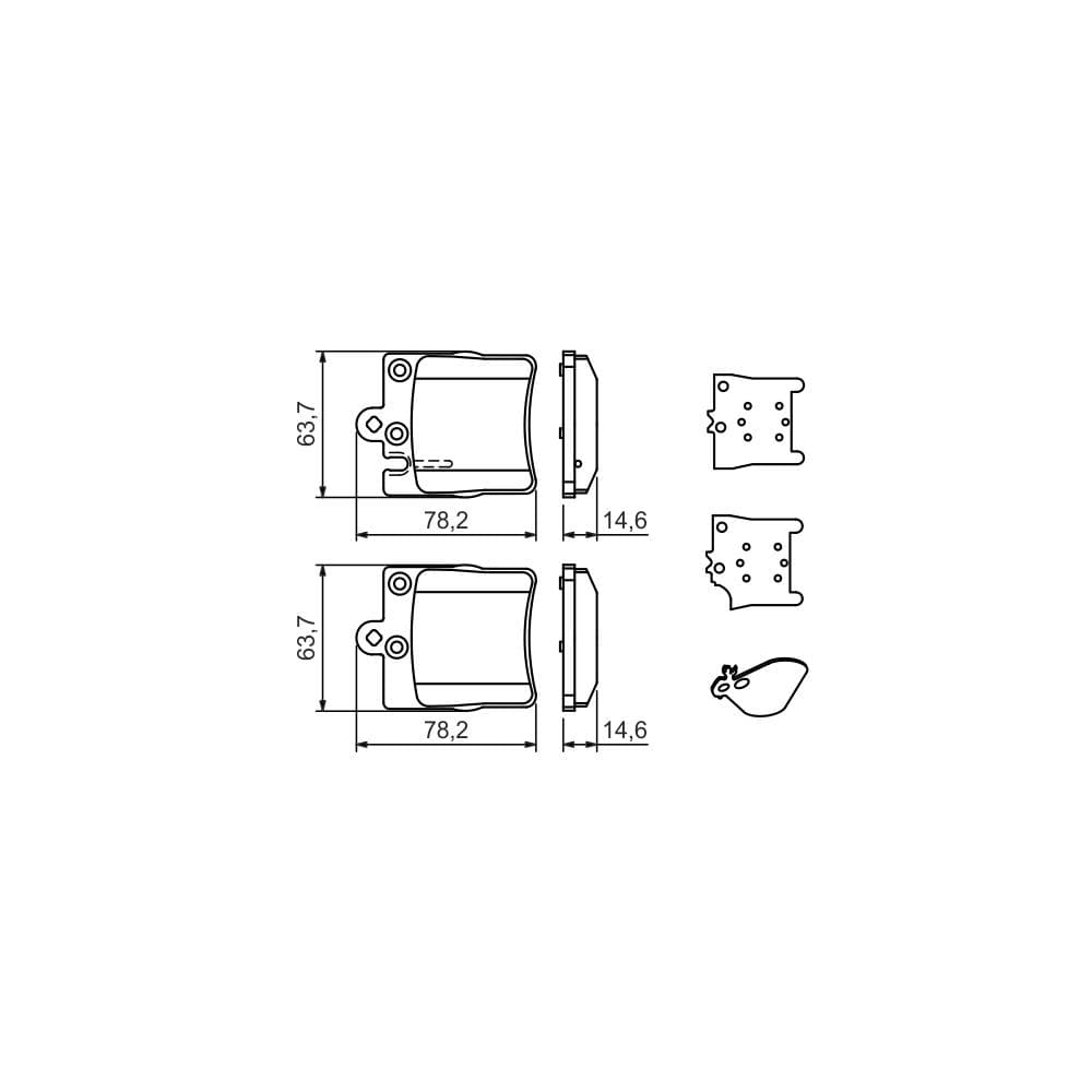 Set placute frana disc BOSCH 0 986 494 022