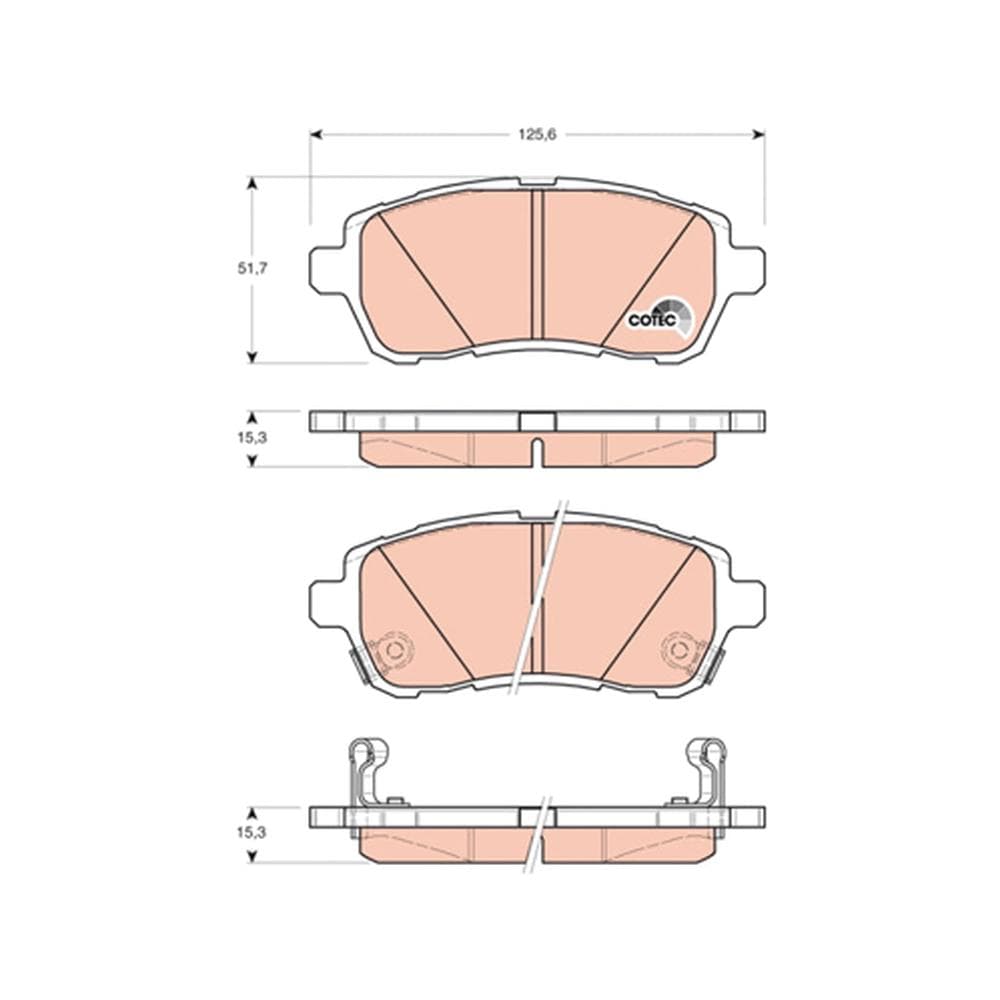 Set placute frana disc TRW GDB3437