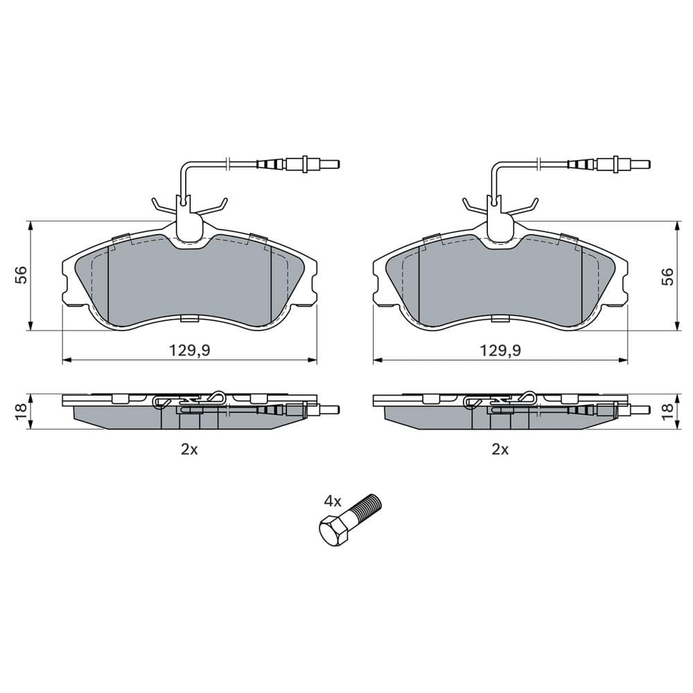 Set placute frana disc BOSCH 0 986 424 414