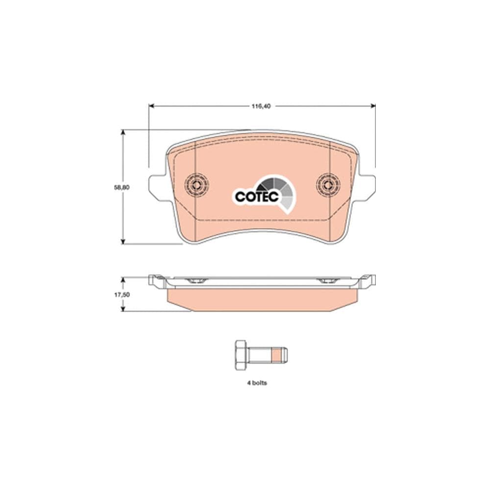 Set placute frana disc TRW GDB1765