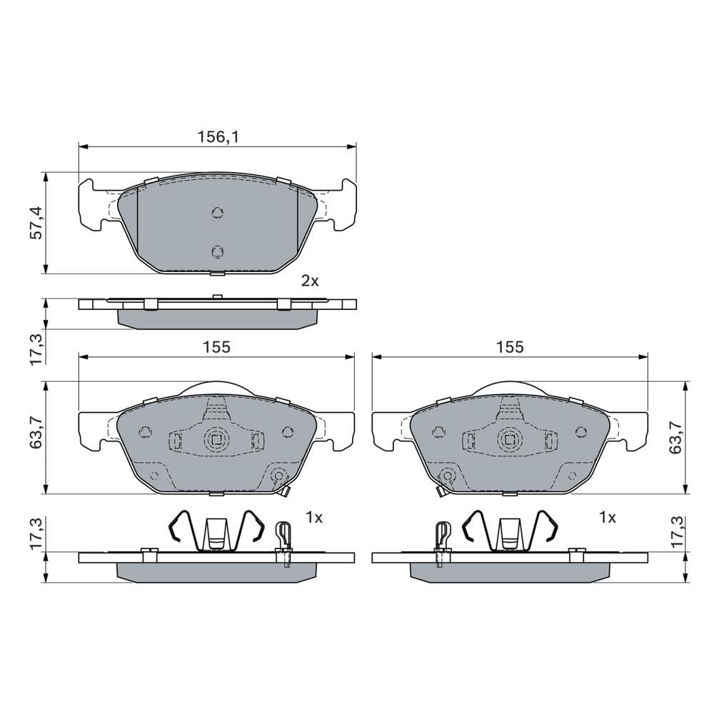 Set placute frana disc BOSCH 0 986 494 785
