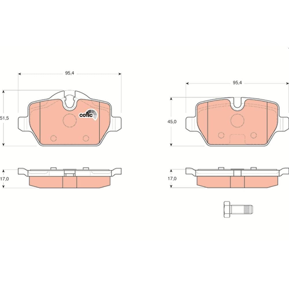 Set placute frana disc TRW GDB1612