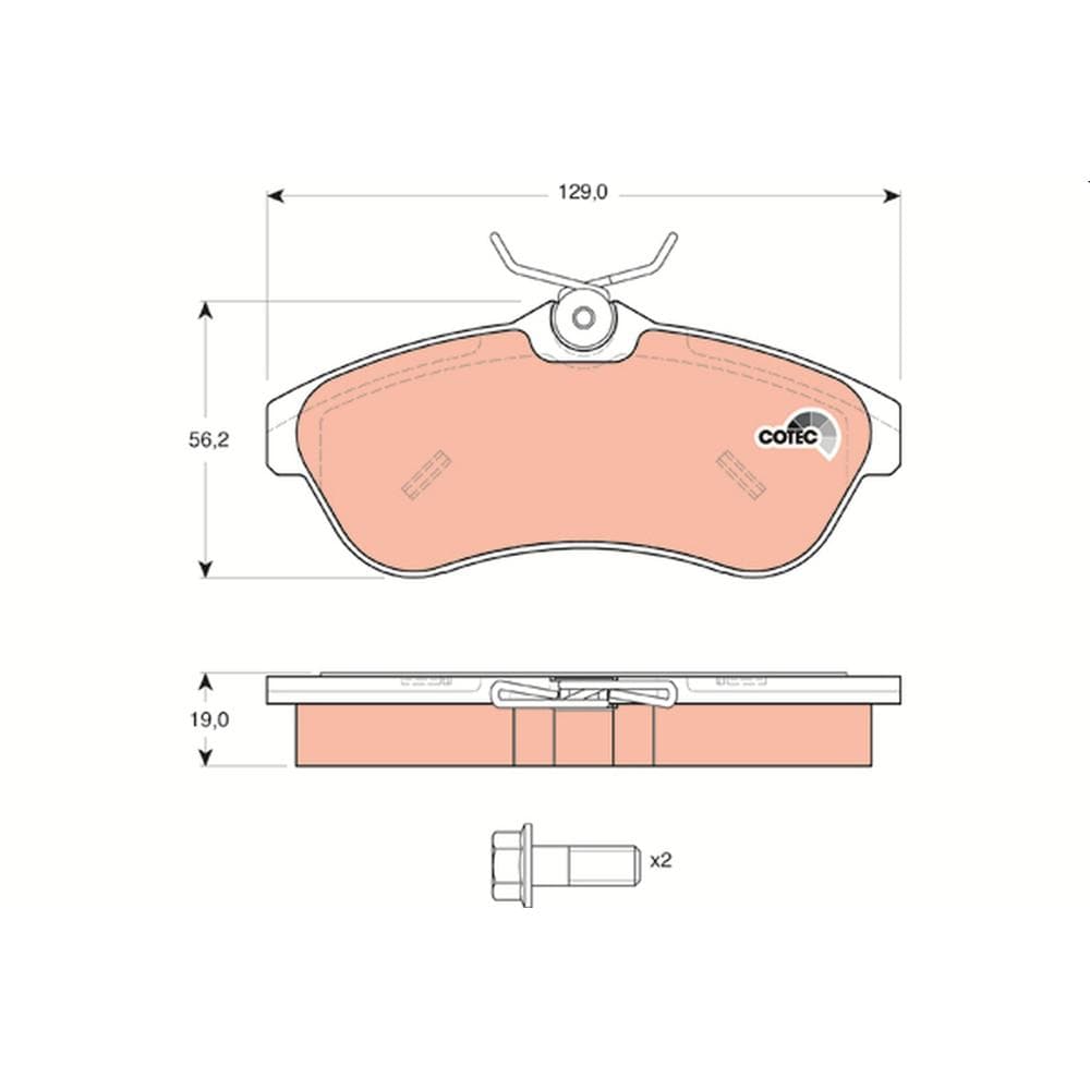 Set placute frana disc TRW GDB1496
