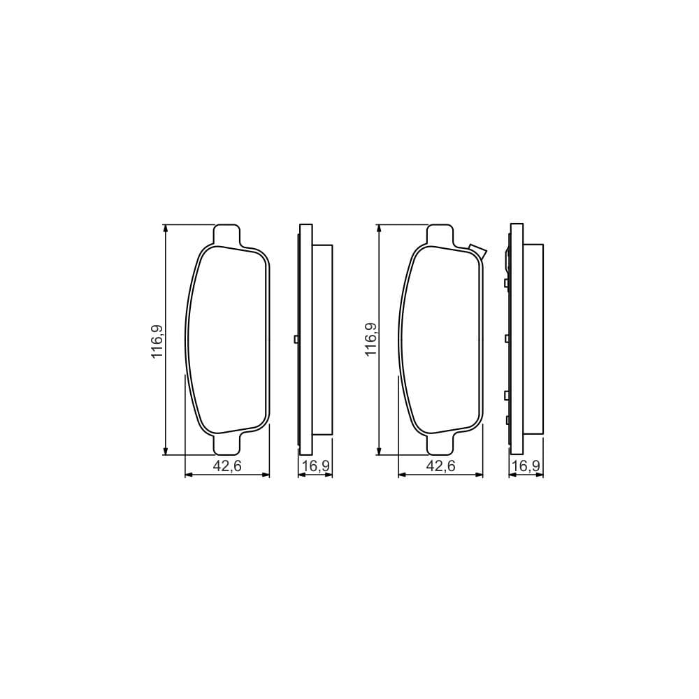 Set placute frana disc BOSCH 0 986 495 259
