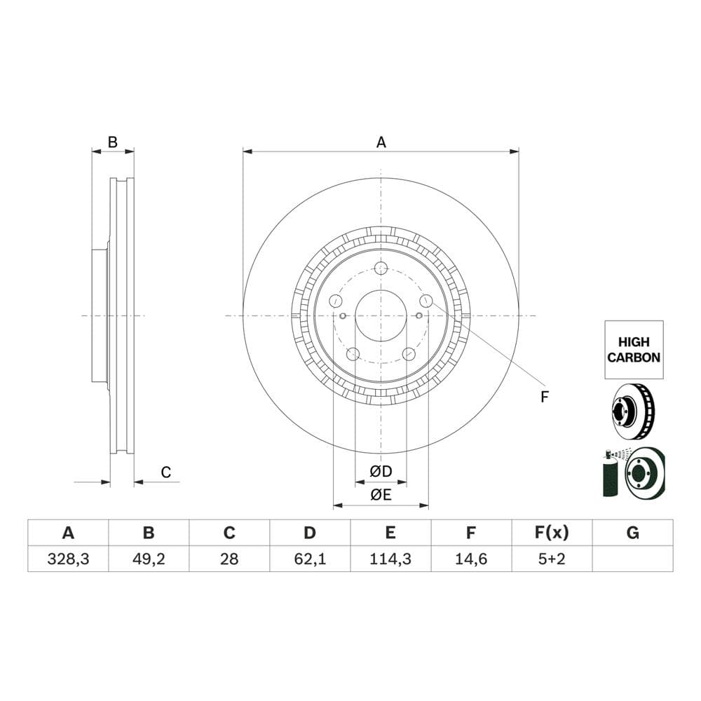 Disc frana BOSCH 0 986 479 G63
