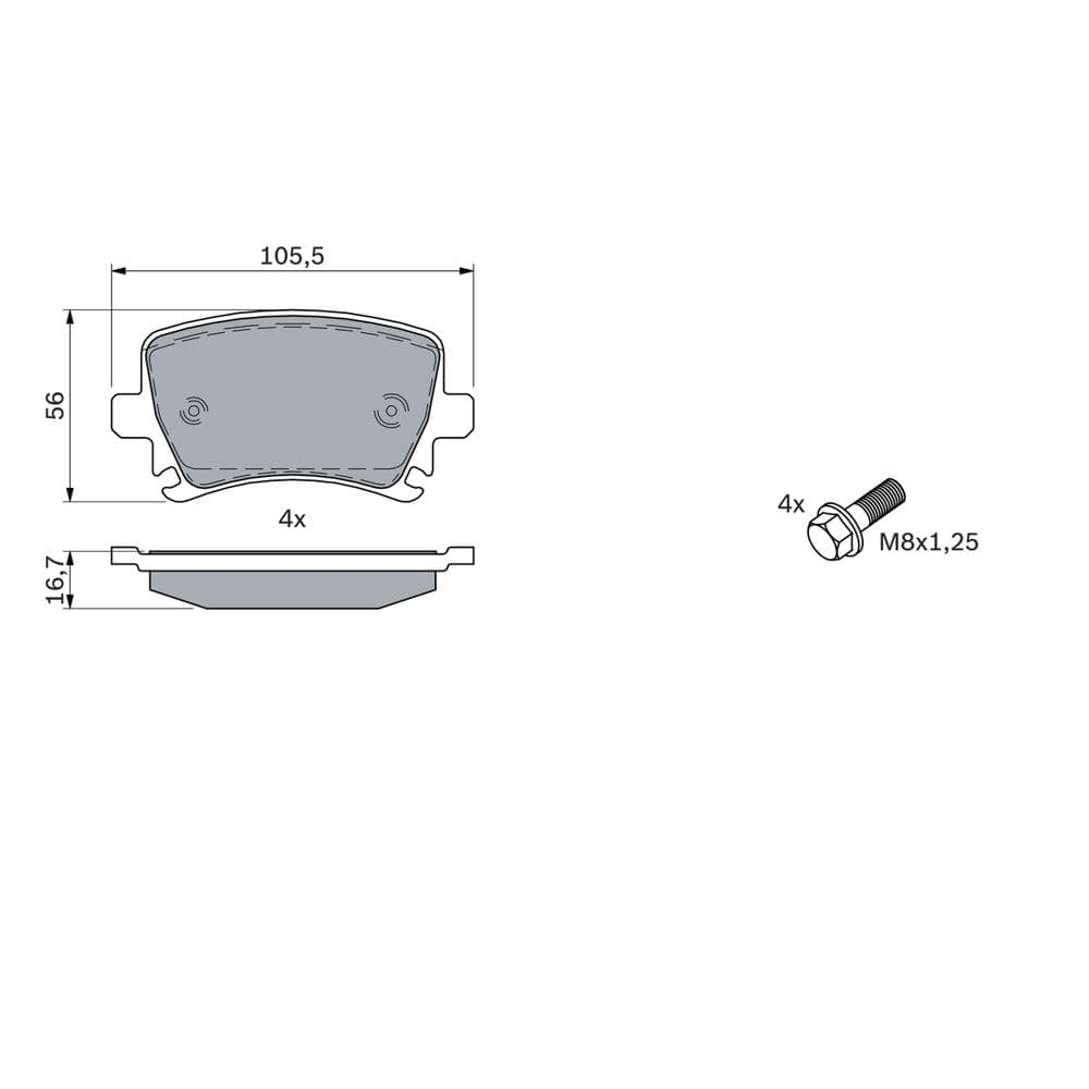 Set placute frana disc BOSCH 0 986 494 053