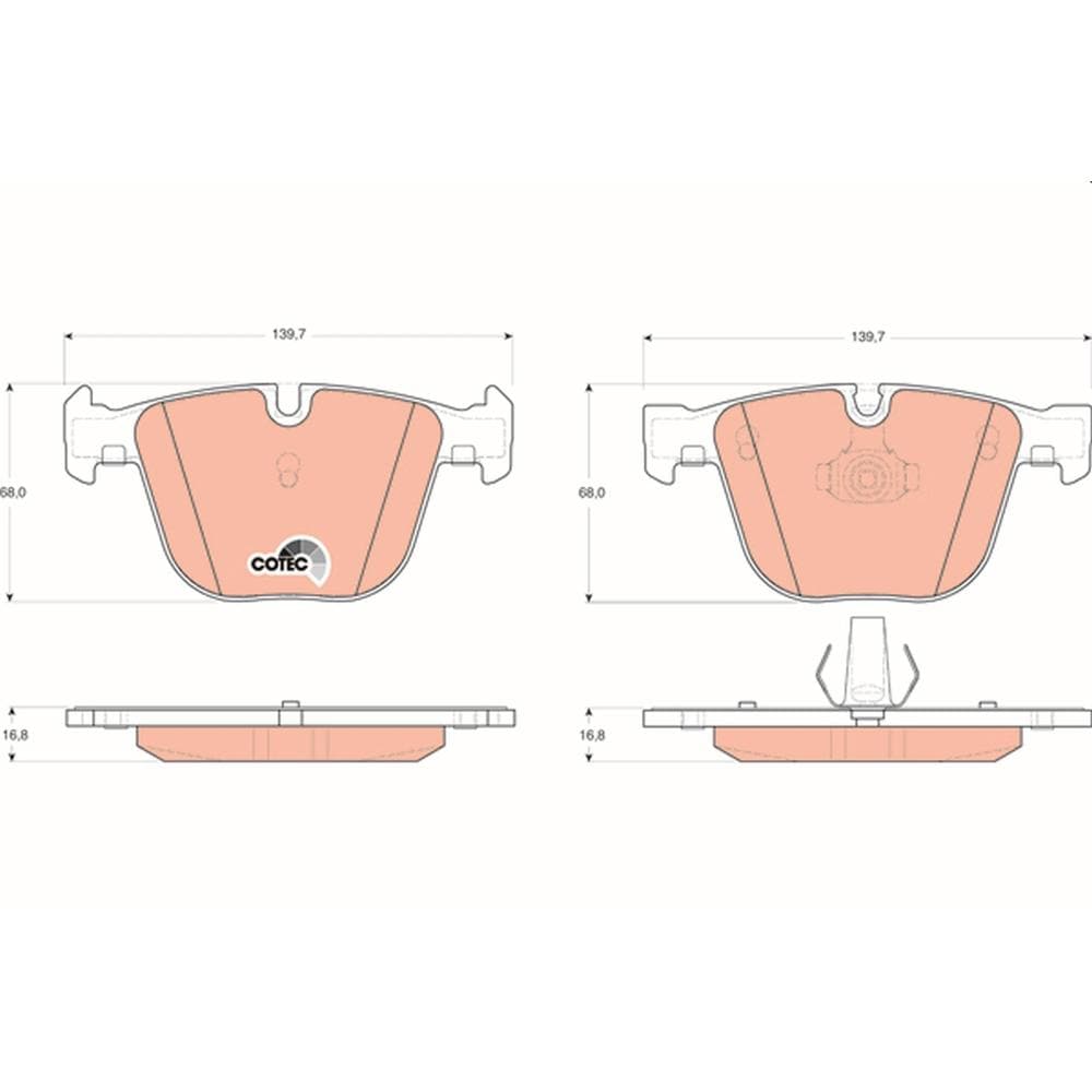 Set placute frana disc TRW GDB1502