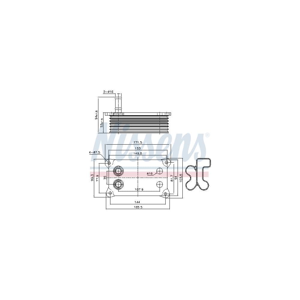 Radiator ulei, ulei motor NISSENS 90683