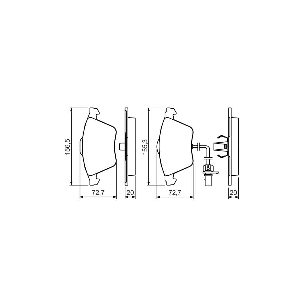 Set placute frana disc BOSCH 0 986 494 283