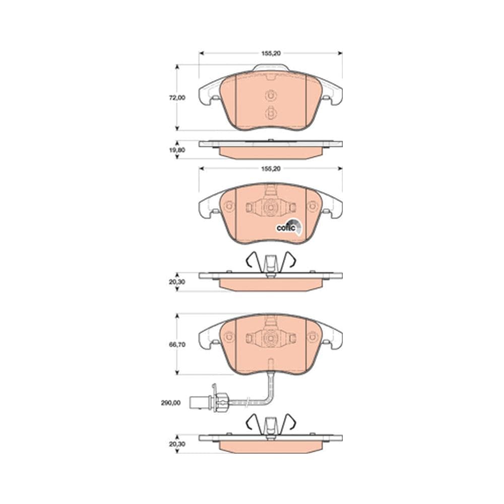 Set placute frana disc TRW GDB1814