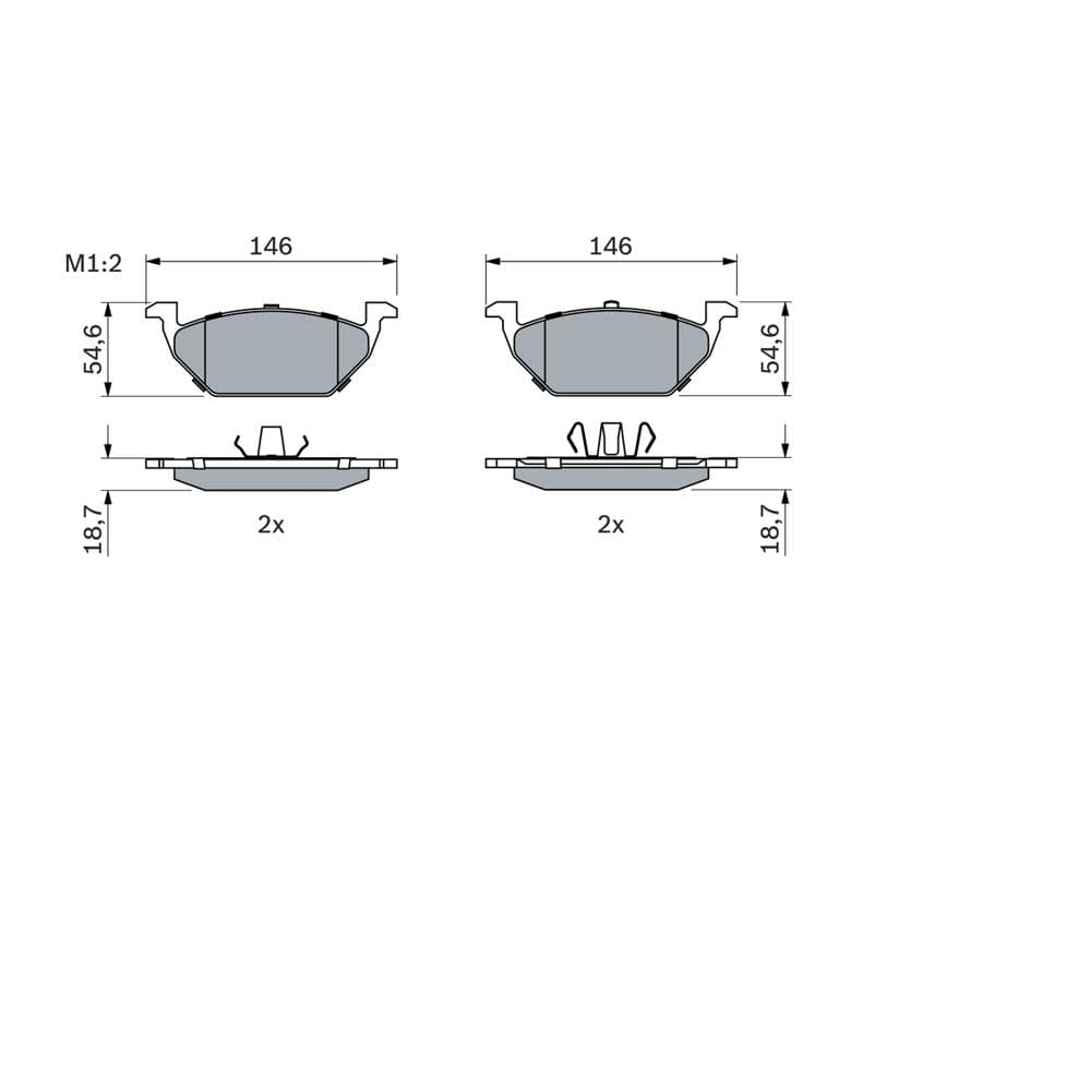 Set placute frana disc BOSCH 0 986 424 364