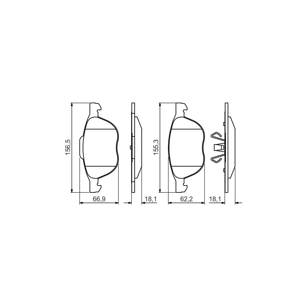 Set placute frana disc BOSCH 0 986 495 215