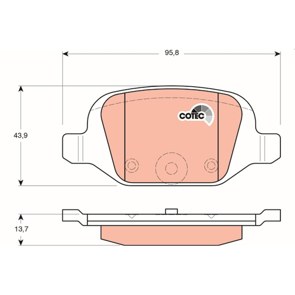 Set placute frana disc TRW GDB1384